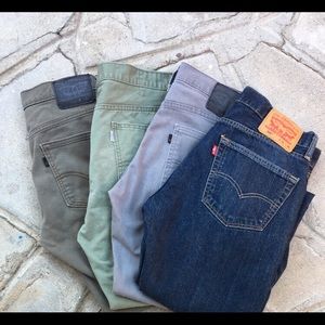 Levis Men’s Jeans Lot of 4 Pairs Used